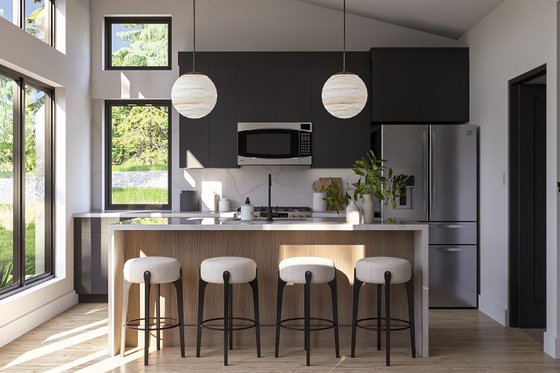 Interior - Kitchen for Modern House Plan #455-374 - 1 bed, 1 bath