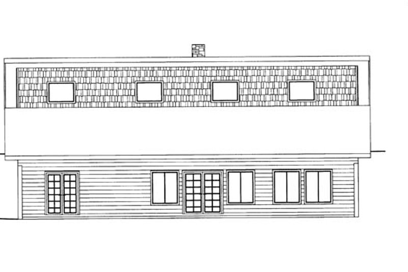 Home Plan - Exterior - Rear Elevation 4 for Contemporary House Plan #117-863 - 4 bed, 3 bath