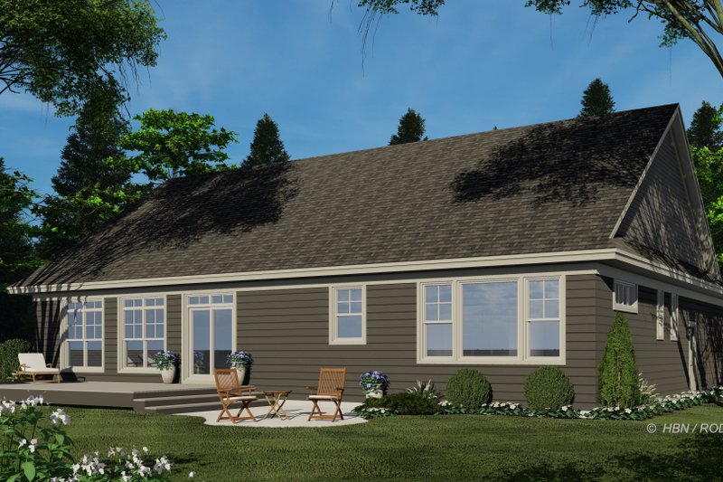 House Plan Design - Exterior - Rear Elevation 1 for Traditional House Plan #51-1243 - 3 bed, 2 bath