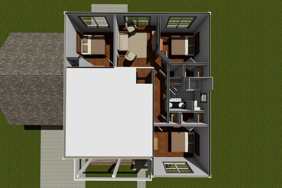 Floor Plan - Upper Floor 1 for Farmhouse House Plan #513-2227 - 4 bed, 2.5 bath