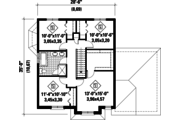 European Style House Plan - 4 Beds 1 Baths 1927 Sq/Ft Plan #25-4491 