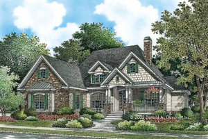 Exterior - Front Elevation 3 for Craftsman House Plan #929-783 - 4 bed, 2 bath