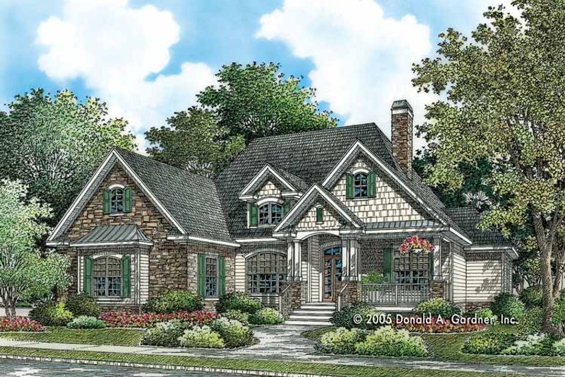 Home Plan - Exterior - Front Elevation 3 for Craftsman House Plan #929-783 - 4 bed, 2 bath