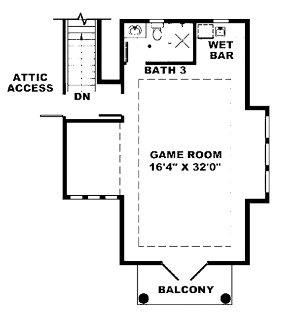 Architectural House Design - Mediterranean Floor Plan - Upper Floor Plan #1017-41