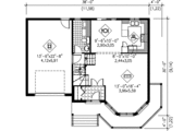 Country Style House Plan - 3 Beds 1.5 Baths 1602 Sq/Ft Plan #25-273 