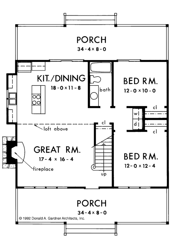 Architectural House Design - Country Floor Plan - Main Floor Plan #929-115