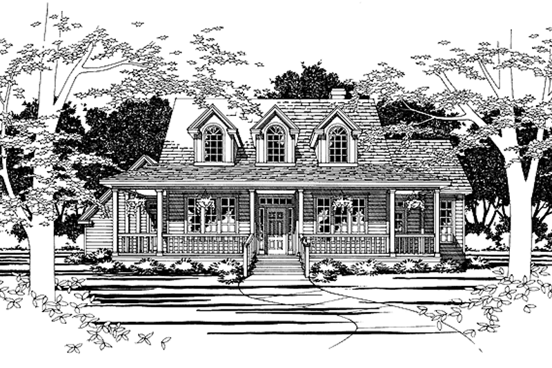 Home Plan - Country Exterior - Front Elevation Plan #472-78