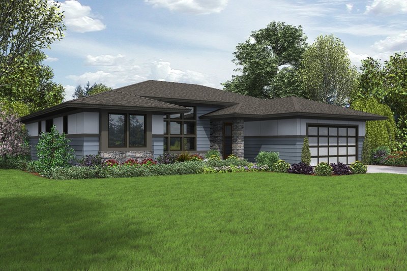 Dream House Plan - Contemporary Exterior - Front Elevation Plan #48-1016