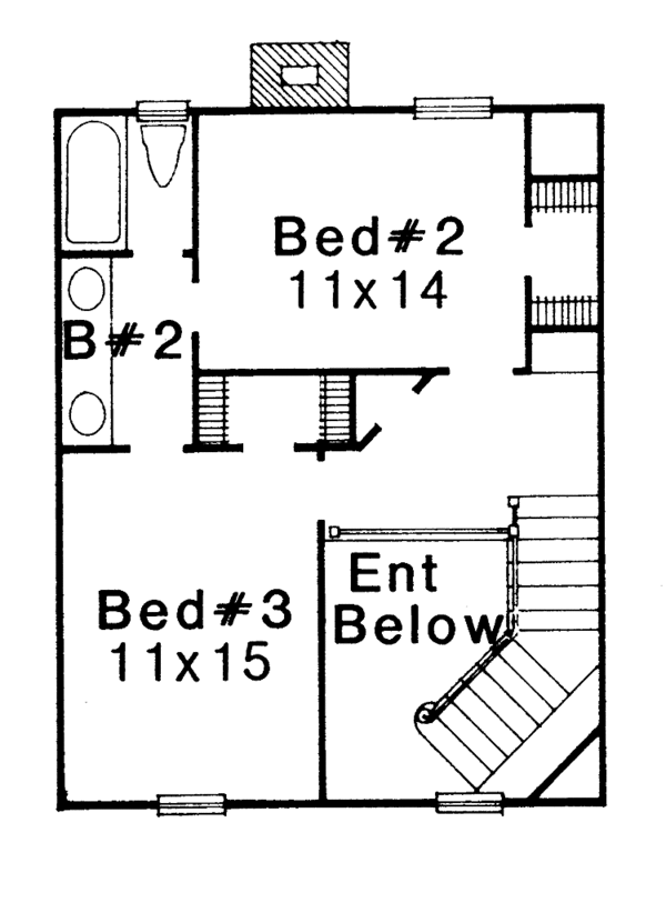 Home Plan - Country Floor Plan - Upper Floor Plan #310-1016