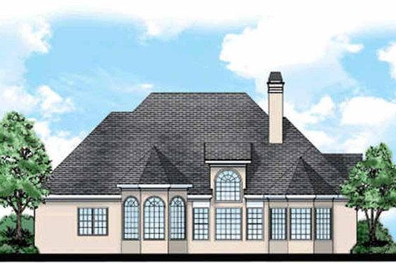Exterior - Rear Elevation for Country House Plan #927-67 - 3 bed, 2.5 bath