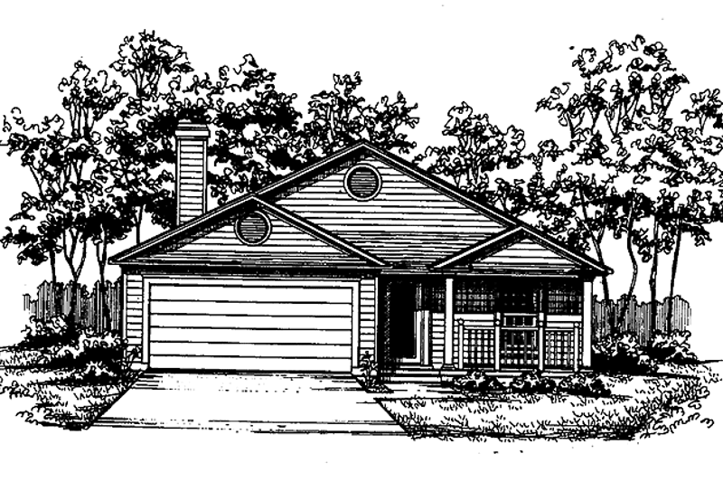 House Design - Ranch Exterior - Front Elevation Plan #30-214