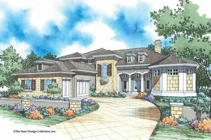 Architectural House Design - Mediterranean Exterior - Front Elevation Plan #930-334