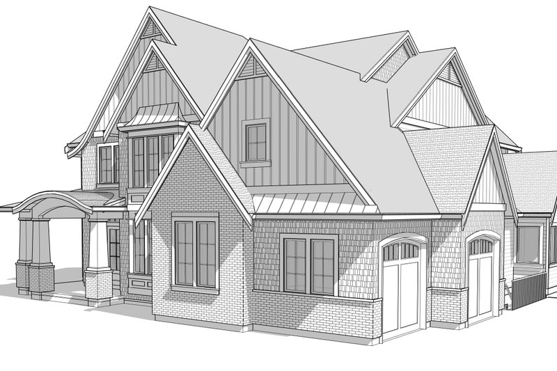Home Plan - Exterior - Front Elevation 5 for Farmhouse House Plan #1114-86 - 4 bed, 3.5 bath