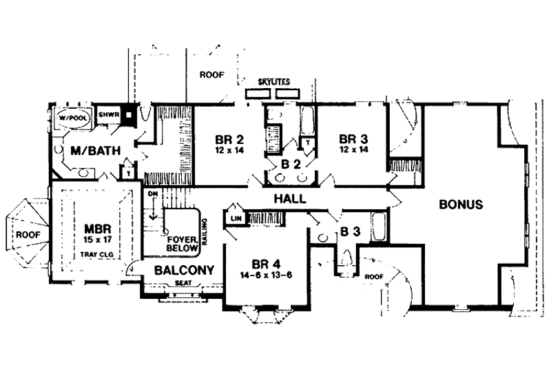 Home Plan - Floor Plan - Upper Floor for Colonial House Plan #328-262 - 4 bed, 4.5 bath