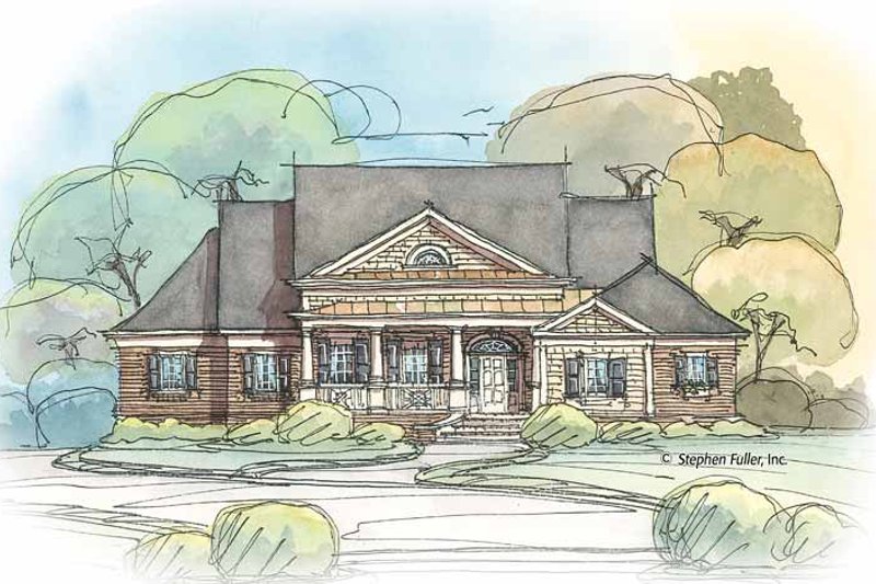 Dream House Plan - Colonial Exterior - Front Elevation Plan #429-412