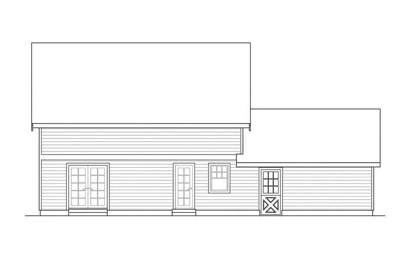 Home Plan - Exterior - Rear Elevation for Craftsman House Plan #124-386 - 3 bed, 2.5 bath