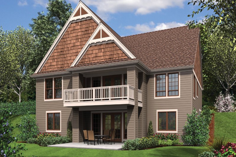 Home Plan - Exterior - Rear Elevation 1 for Craftsman House Plan #48-899 - 4 bed, 3 bath