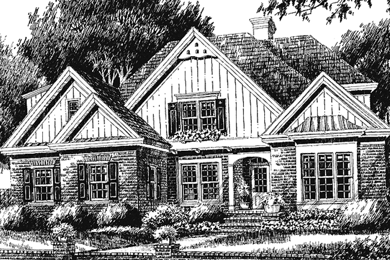 House Design - Country Exterior - Front Elevation Plan #429-222