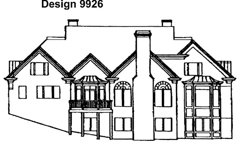 Home Plan - Exterior - Rear Elevation for Classical House Plan #429-138 - 3 bed, 3.5 bath