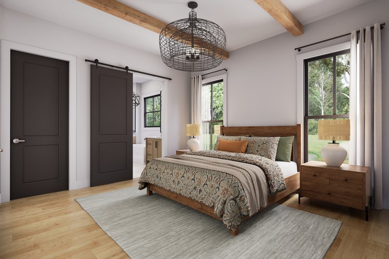 Dream House Plan - Interior - Master Bedroom for Barndominium House Plan #430-386 - 3 bed, 2 bath