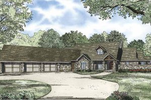 Ranch Exterior - Front Elevation Plan #17-3327
