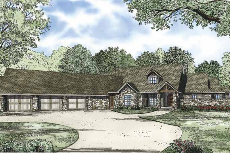 Dream House Plan - Ranch Exterior - Front Elevation Plan #17-3327