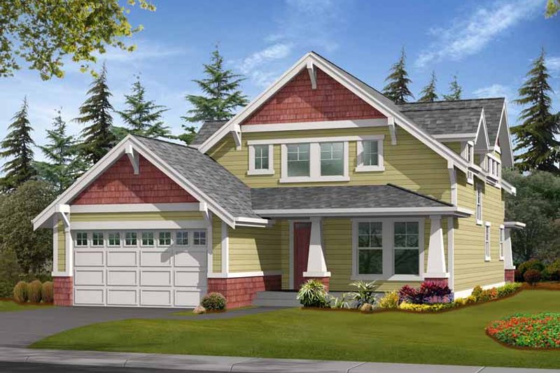 Dream House Plan - Craftsman Exterior - Front Elevation Plan #132-358