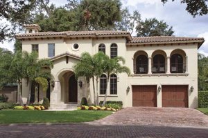 Architectural House Design - Mediterranean Exterior - Front Elevation Plan #1019-3