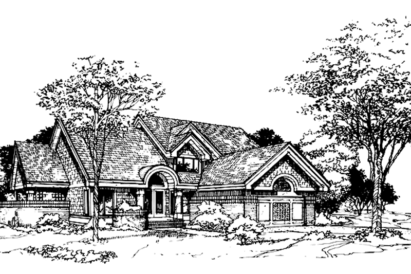 Architectural House Design - Traditional Exterior - Front Elevation Plan #320-1501