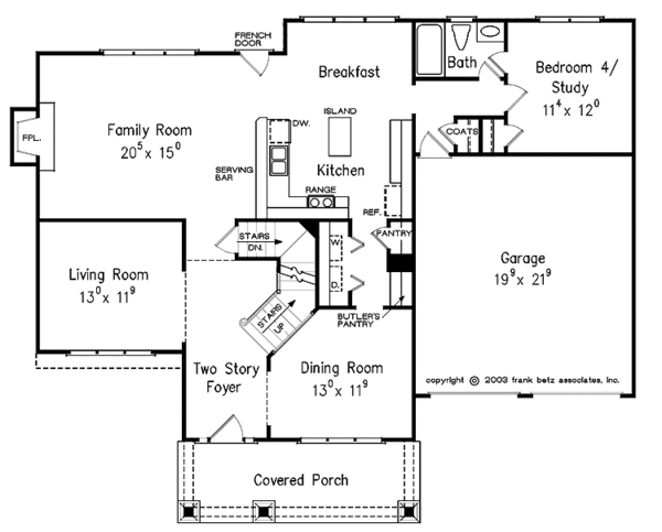 House Design - Craftsman Floor Plan - Main Floor Plan #927-925