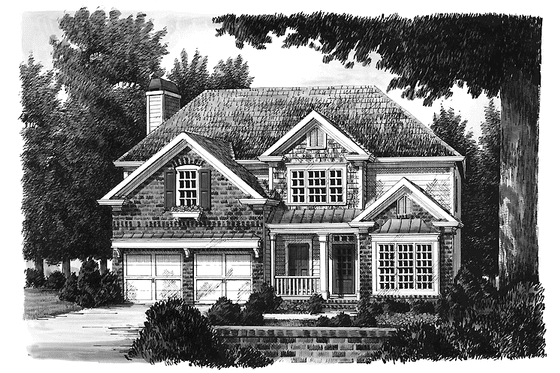 Exterior - Front Elevation 3 for Country House Plan #927-665 - 3 bed, 2.5 bath
