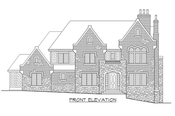 Exterior - Other Elevation for European House Plan #132-173 - 4 bed, 4.5 bath