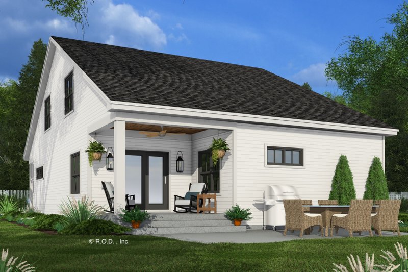 House Plan Design - Exterior - Rear Elevation 1 for Farmhouse House Plan #51-1342 - 5 bed, 4 bath