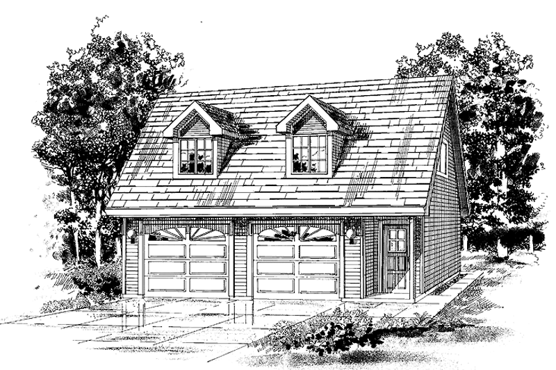House Blueprint - Exterior - Front Elevation Plan #47-1076