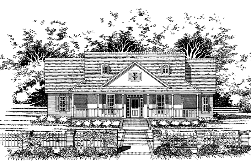 Architectural House Design - Country Exterior - Front Elevation Plan #472-140