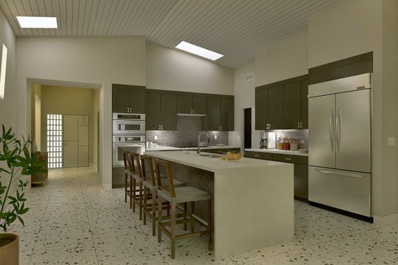 Interior - Kitchen 1 for Ranch House Plan #489-3 - 4 bed, 2.5 bath