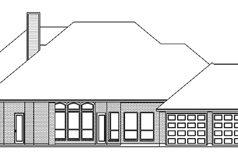 Home Plan - Exterior - Rear Elevation for Country House Plan #84-647 - 5 bed, 3 bath