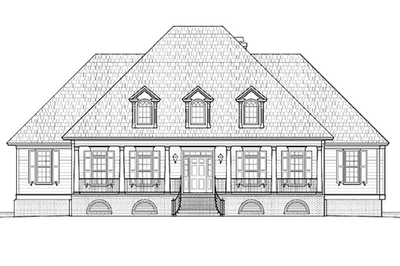 Home Plan - Exterior - Front Elevation 3 for Traditional House Plan #1054-9 - 4 bed, 5.5 bath