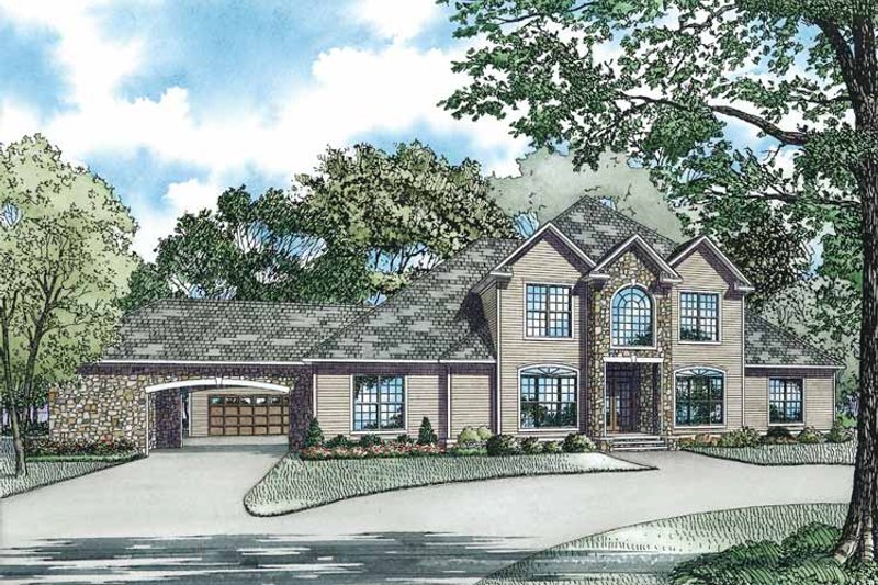 Dream House Plan - Traditional Exterior - Front Elevation Plan #17-2956