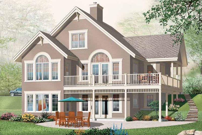 Home Plan - Exterior - Front Elevation 3 for European House Plan #23-2421 - 5 bed, 3 bath