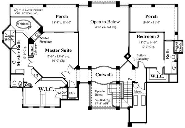 House Design - Country Floor Plan - Upper Floor Plan #930-136