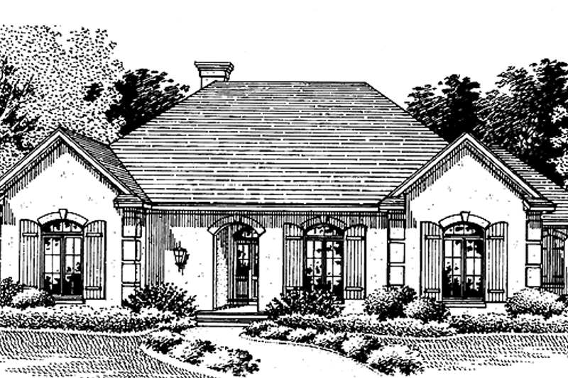 Home Plan - Country Exterior - Front Elevation Plan #14-258
