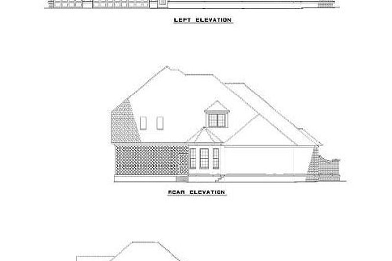 Dream House Plan - Exterior - Rear Elevation for European House Plan #17-452 - 5 bed, 5 bath
