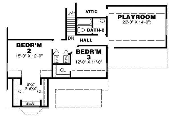 Architectural House Design - Victorian Floor Plan - Upper Floor Plan #34-246