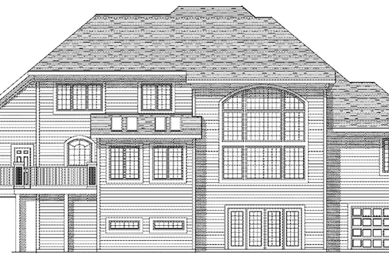 Dream House Plan - Exterior - Rear Elevation for Traditional House Plan #70-1370 - 4 bed, 2.5 bath