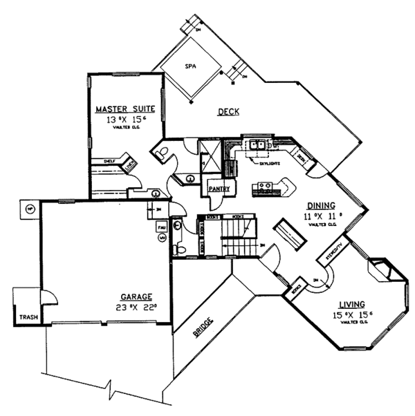 Dream House Plan - Country Floor Plan - Main Floor Plan #60-801