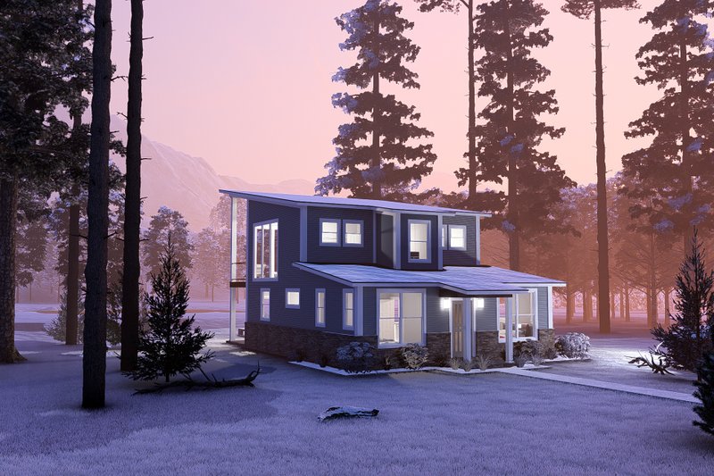 House Blueprint - Modern Exterior - Front Elevation Plan #513-2249