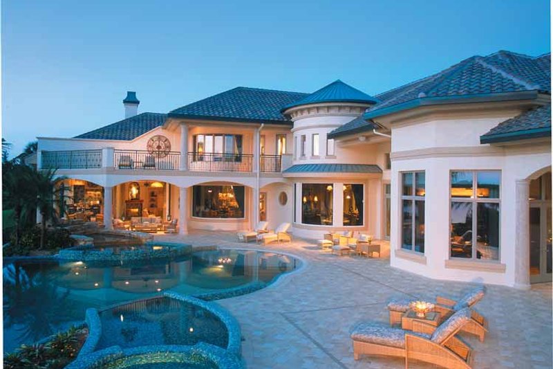 Home Plan - Exterior - Rear Elevation for Mediterranean House Plan #930-330 - 4 bed, 4.5 bath