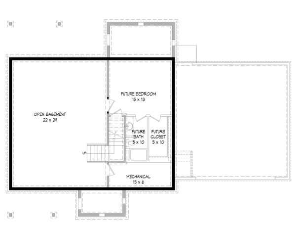 Architectural House Design - Southern Floor Plan - Lower Floor Plan #932-97