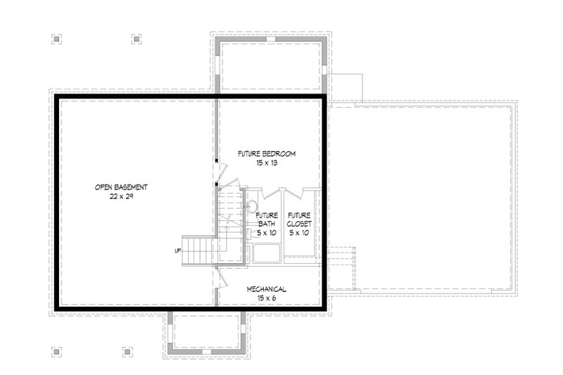 Dream House Plan - Floor Plan - Lower Floor for Southern House Plan #932-97 - 3 bed, 2.5 bath